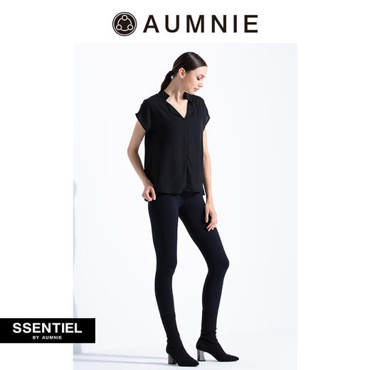 AUMNIE丨V领雪纺上衣 V NECK CHIFFON TOP 商品图0