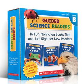 英文原版 Guided Science Readers Level B 科学指导型阅读 科学启蒙绘本读物 4-6岁学习各种趣味动物知识 16册盒装