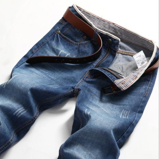 【服饰鞋包】牛仔裤男青年修身直筒商务长裤 商品图3