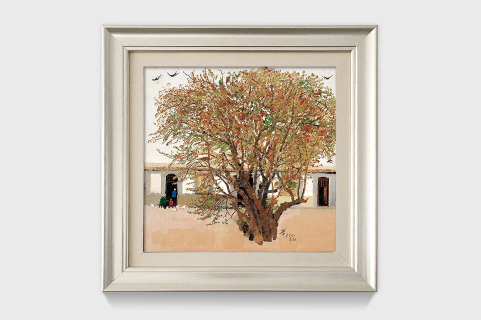 吴冠中|《房东家》——综合版（油画）