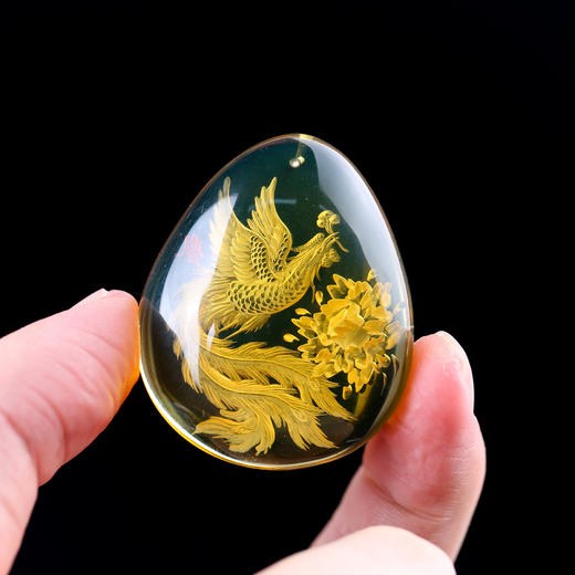 蜜蜡凤凰吊坠克重163g规格489405156mm编码dk5685