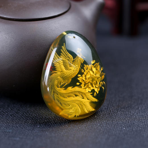 蜜蜡凤凰吊坠克重163g规格489405156mm编码dk5685