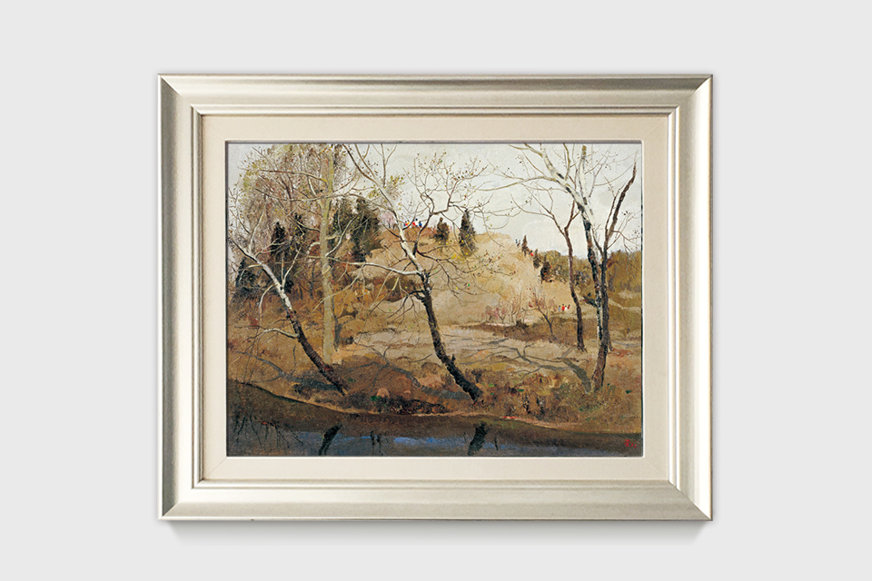 吴冠中|《紫竹院早春》——综合版（油画）