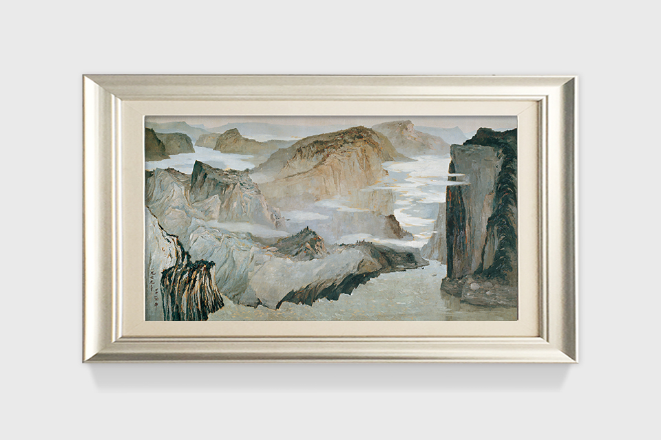 吴冠中|《长江三峡（二）》——综合版（油画）