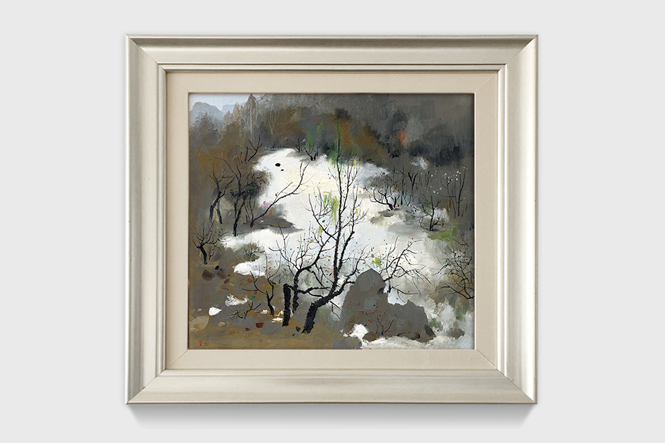 吴冠中|《遗忘的雪》——综合版（油画）