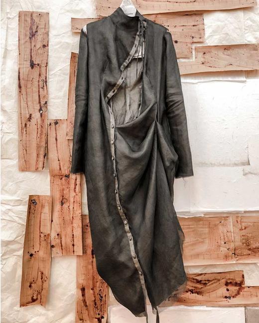 mutedance草木灰色连衣裙md19ss09