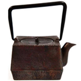 铸铁茶壶铁壶0.6L四方壶泡茶壶手工铸造