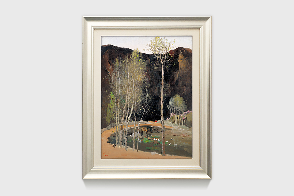 吴冠中|《山间春色》——综合版（油画）