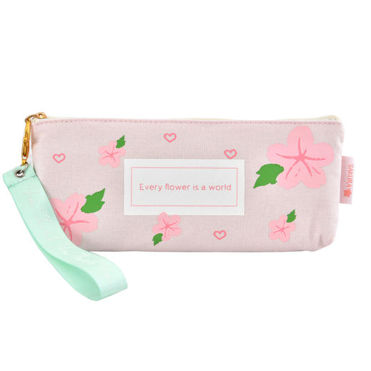 可爱樱花笔袋ins风简约精致的猪猪女孩必备少女心大学生文具盒大容量