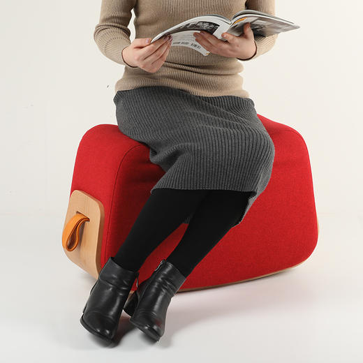 摩伽 MOTOSTUHL 居家客厅休闲摇摇椅牛皮手环REX凳 商品图5