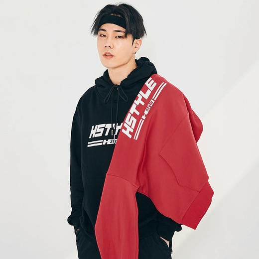 韩都衣舍男装2019春季新款学生宽松连帽衫情侣卫衣男潮aw8106燊