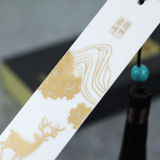 半方书签之秋野鹿鸣陶瓷书签