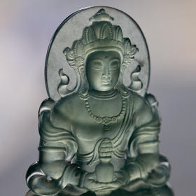 高冰种晴水绿翡翠度母