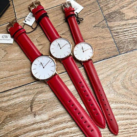 原单DW（Daniel Wellington 丹尼尔·惠灵顿）表盘尺寸40mm，36mm，32mm  28mm可选，最美不过新年红！[玫瑰][玫瑰][玫瑰]