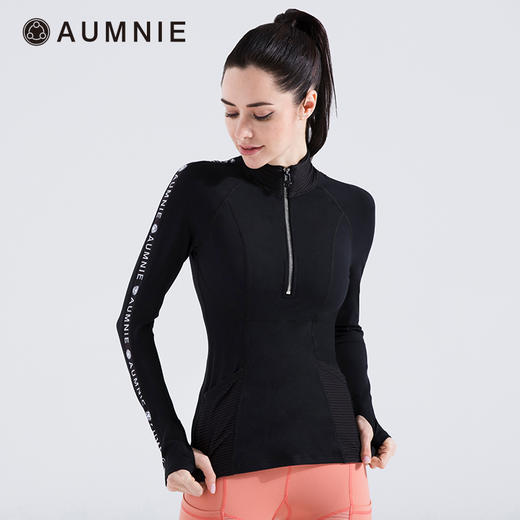 AUMNIE澳弥尼  半拉链LOGO上衣HALF ZIP LOGO TOP 商品图1