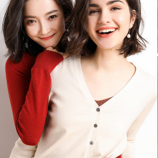 【任选2件99元】纯色针织开衫 精致螺纹收口 不起球 显瘦 好搭配 12色可选 商品图6