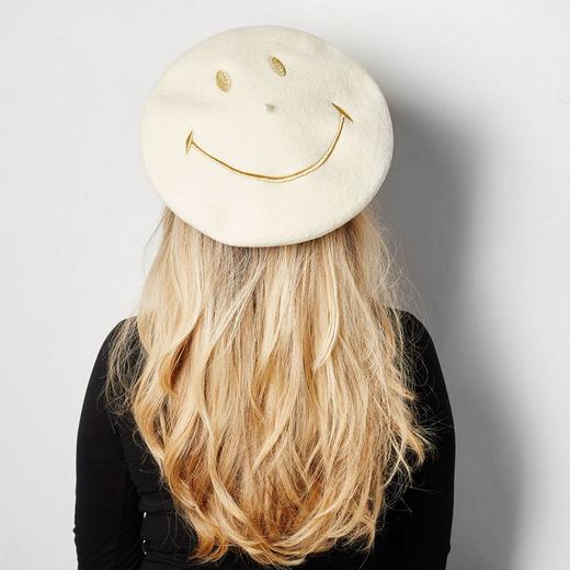 ｜LAULHERE-SMILEY-经典乳白色 贝雷帽［法国设计师］ 商品图0