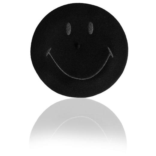 北京仓｜LAULHERE-SMILEY-经典全黑 贝雷帽［法国设计师］ 商品图2