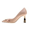 马苏 高露 同款  sheme   女士丝绸细跟单鞋  裸色 商品缩略图2