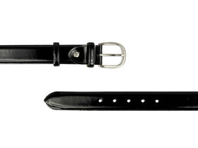 英国原产高品质手工制作好运皮带-亮黑色牛皮ARL06