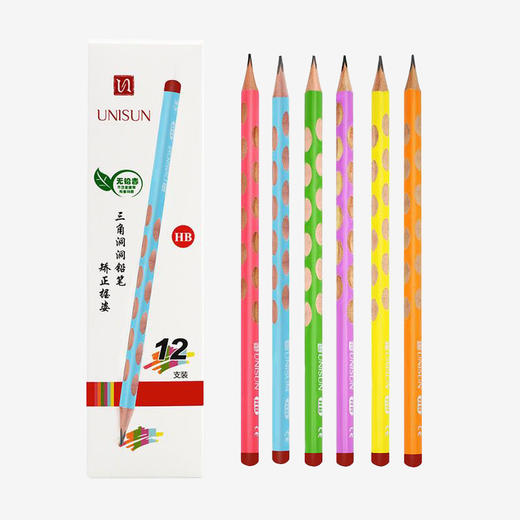 UNISUN 彩色细杆洞洞铅笔12只装 商品图1