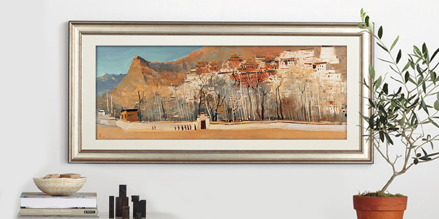 吴冠中|《扎什伦布寺》——综合版（油画）