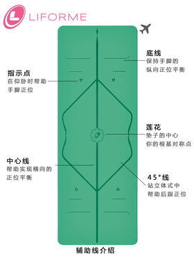 英国LIFORME   旅行版瑜伽垫2mm  6个颜色