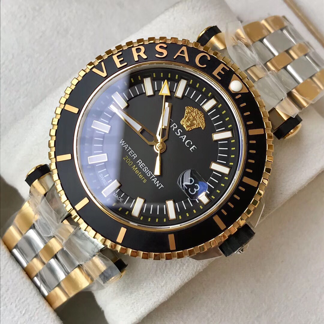 新款原单范思哲versacevrace运动型男表vak系列蓝宝石镜面原装瑞士