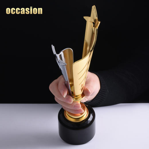 【新款】金属水晶奖杯定做创意刻字跆拳道武术体育比赛冠军奖品 商品图4