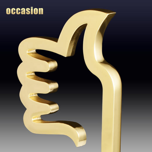 大拇指奖杯金属奖品定制创意优秀员工纪念品定做销售冠军奖杯刻字 商品图3