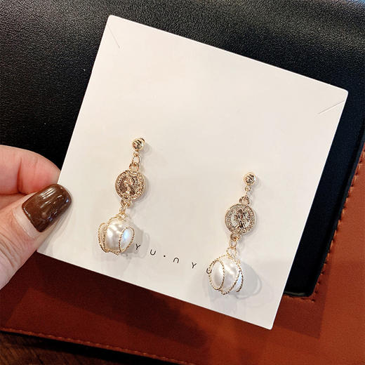 S925女长款气质韩国时尚百搭高级感个性网红简约耳饰TZW 商品图0