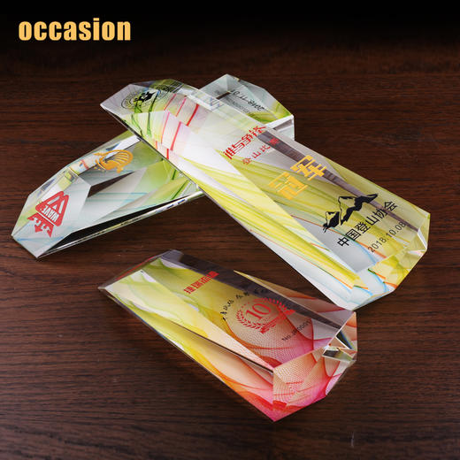 水晶奖杯奖牌定制公司企业活动比赛优秀员工奖杯高档创意内雕奖杯 商品图4