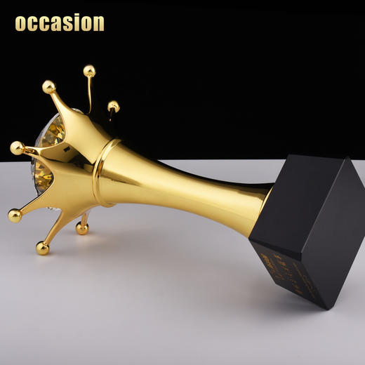 金属奖杯定制定做大号冠军水晶奖杯高档优秀员工奖杯颁奖奖品制作 商品图4