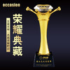 金属奖杯定制定做大号冠军水晶奖杯高档优秀员工奖杯颁奖奖品制作 商品缩略图0