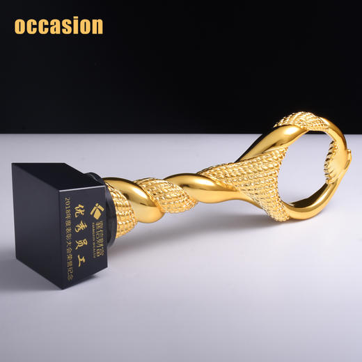 合作共赢奖杯定制创意优秀员工纪念品 奖品定做刻字 树脂年会礼品 商品图1