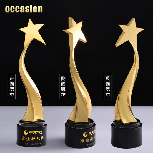 盛典 年度之星金属水晶奖杯定制定做创意纪念品刻字颁奖奖品制作 商品图1