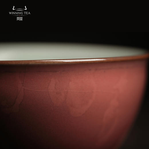 问鼎汝瓷萼红精工款折口杯 商品图2