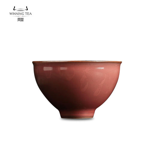 问鼎汝瓷萼红精工款折口杯 商品图3