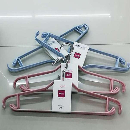 【百汇到家】顺艺塑料浸胶多用衣架B款116五只装 商品图0