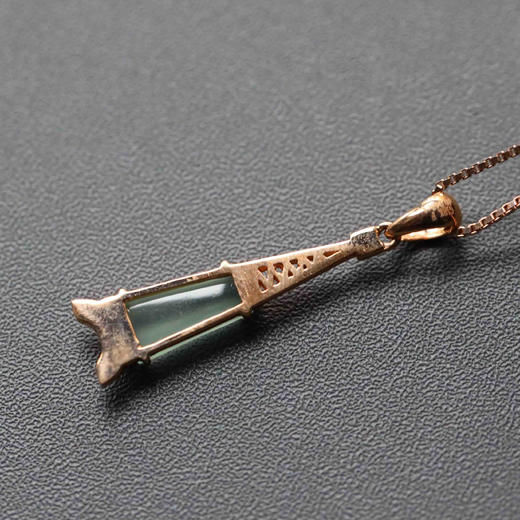 高冰种蓝水翡翠塔吊坠 商品图5