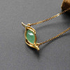 冰种阳绿翡翠马眼锁骨链 商品缩略图3