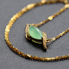 冰种阳绿翡翠马眼锁骨链 商品缩略图5
