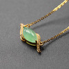 冰种阳绿翡翠马眼锁骨链 商品缩略图1