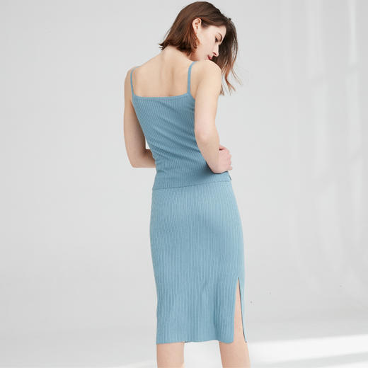 开司米丝 开叉螺纹半身裙 商品图2