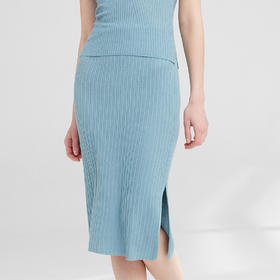 开司米丝 开叉螺纹半身裙