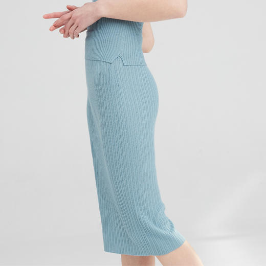 开司米丝 开叉螺纹半身裙 商品图1