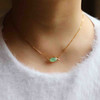 冰种阳绿翡翠马眼锁骨链 商品缩略图9