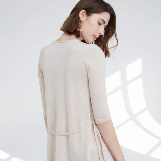 开司米丝 系带中长开衫 商品图9