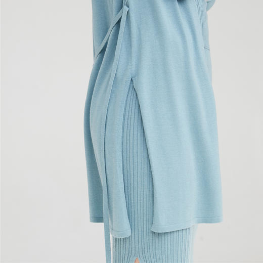 开司米丝 系带中长开衫 商品图6