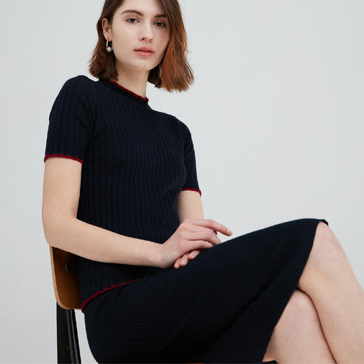 开司米丝 开叉螺纹半身裙 商品图6